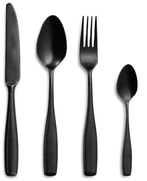 24-tlg. Fleur de Lys Q21 Besteckset Black Vintage