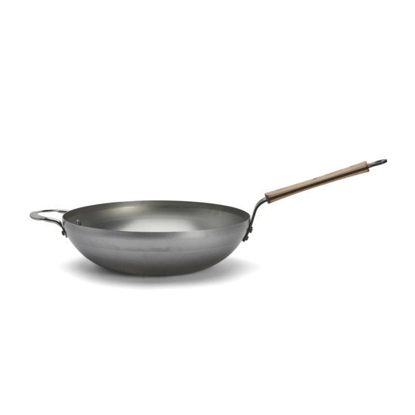 Mineral B Bois Wok abgerundet D32cm mit Gegengriff