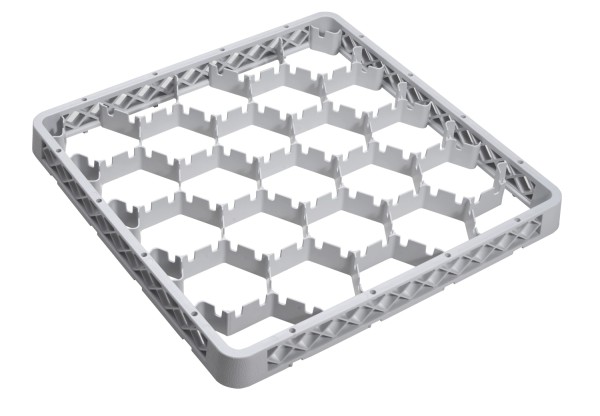 Aufsatz zu Gläser Spülkorb 20 Fächer 8eckig grau