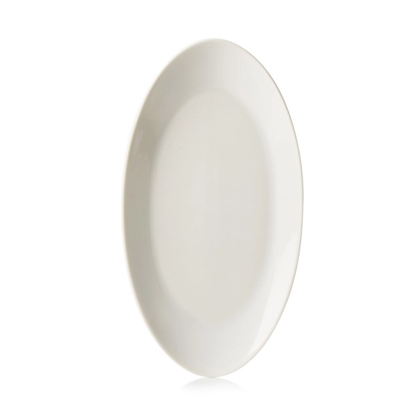 Madeleine Teller oval L25cm alabaster weiss