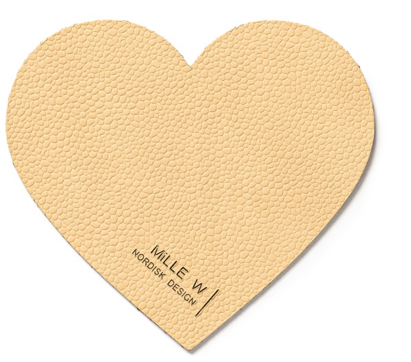 Untersetzer herz beige