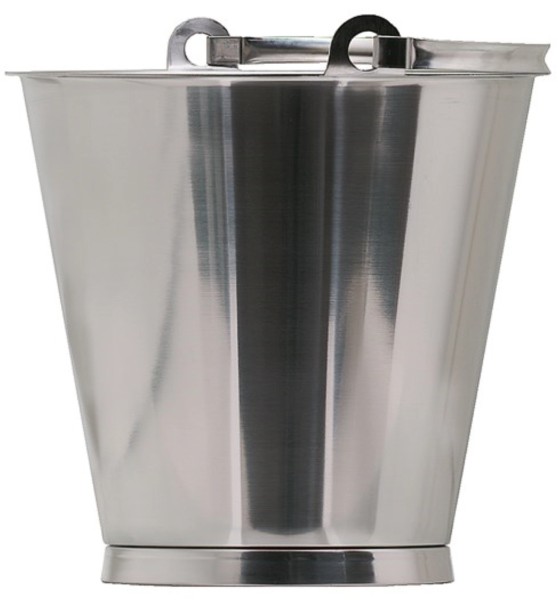 Eimer mit Bodenreif 15lt graduiert Edelstahl D32.5cm H33cm