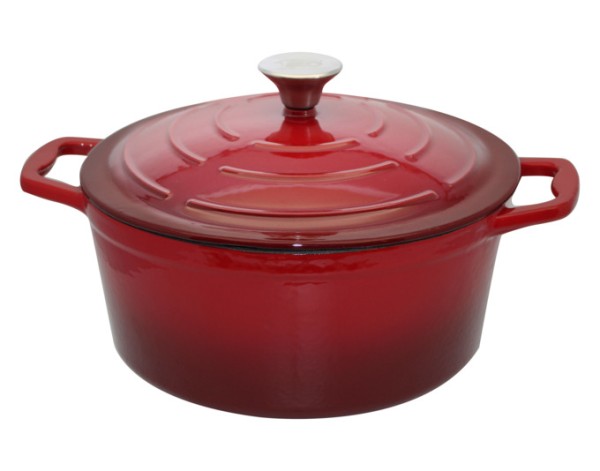 Bräter Gusseisen rot ø 26 cm