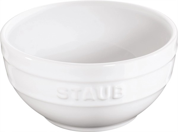 Keramik Schüssel, weiss rund 18cm
