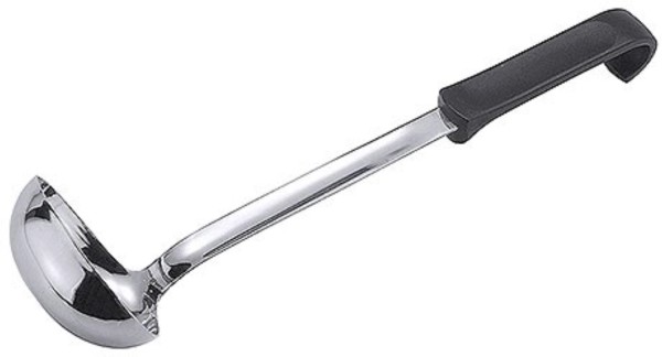 Suppenschöpfer 0.1 lt., L: 34cm, mit schwarzem ABS Griff