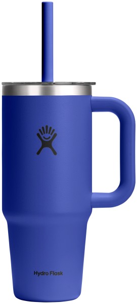 Reisebecher mit Trinkhalm 710ml capri blue