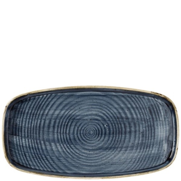 Stonecast Chefs Walled Oblong Plate Blueberry 35x18.5 cm