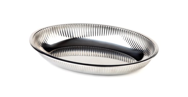 Edelstahlschale oval 26.5x18.5cm H: 4cm