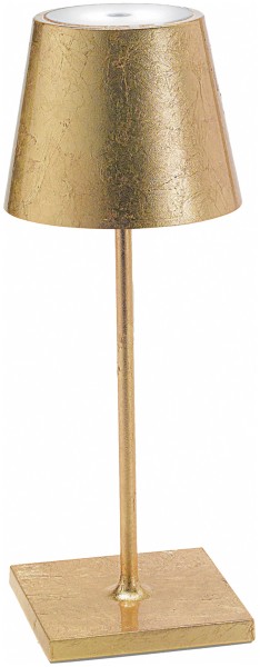 Poldina Pro mini Tischlampe 11x30cm gold leaf
