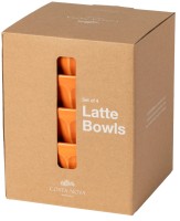 Latte Bowls Set 4 Latte Schalen 15 tangerine