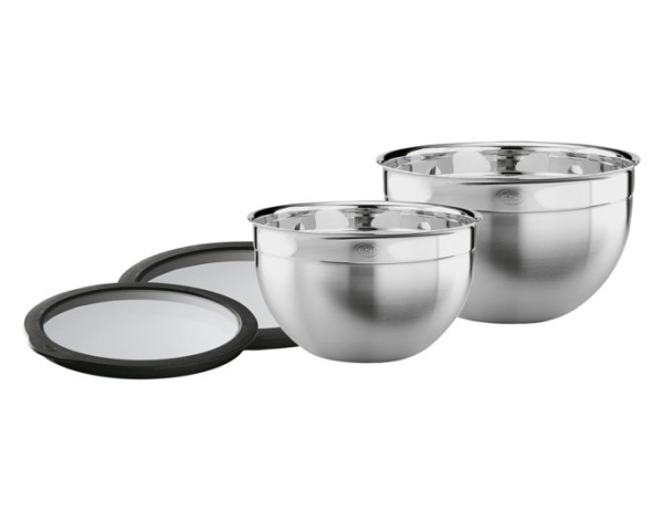 Schüssel-Set m.Glasd. 4tlg sw