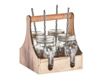 Trinkgläser-Set Holzkiste 5tlg