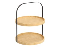 Etagere Bambus schwarz 25x33