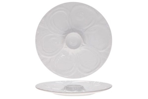 Oyster Teller weiss, D 28.5cm