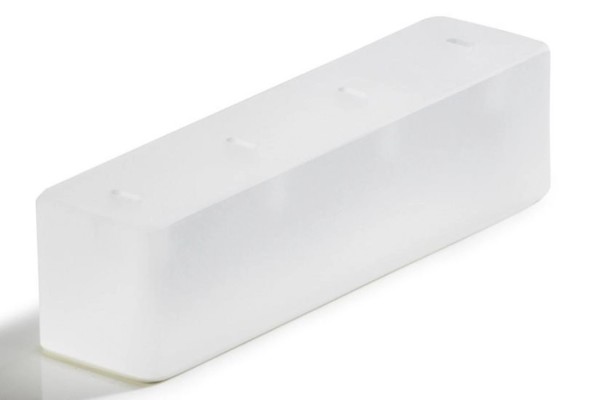 Ice Servierblock mit 4 Löchern 16.5x4x4cm Nacryl weiss