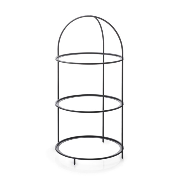 Ibr Etagere 3tlg schwarz matt Edelstahl