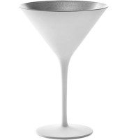 6er Set Elements Cocktailschale 240ml weiss/silber