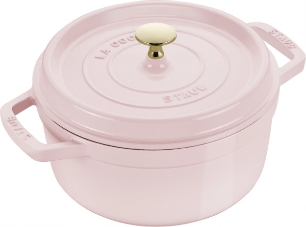 Cocotte 26cm, rund, Sorbet Rose, Gusseisen 5.25l