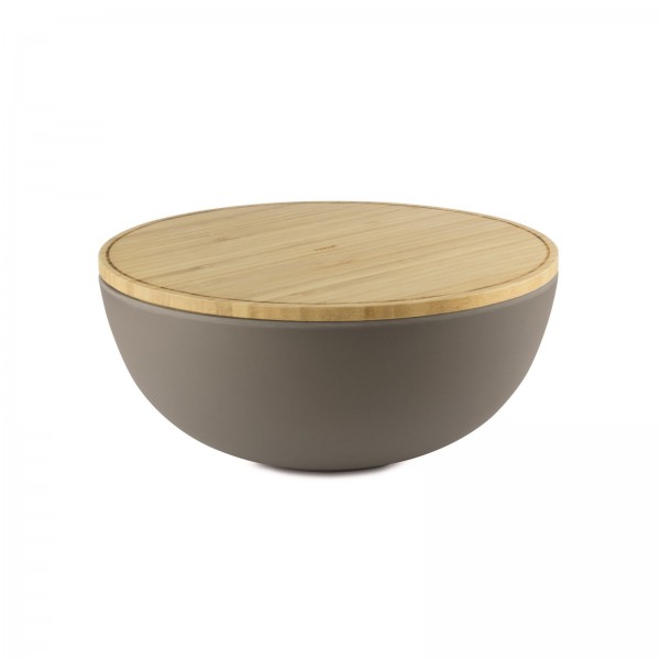 Pebbly Schüssel mit Deckel bambus, Ø 24 cm H: 10.5 cm, taube