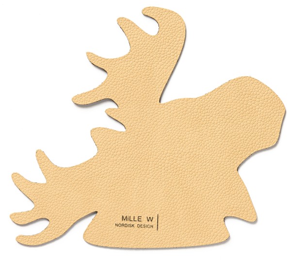 Untersetzer Elch beige