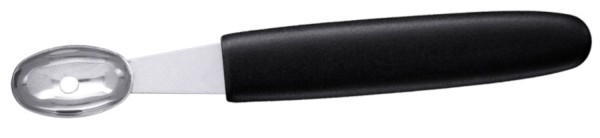 Kartoffelformlöffeloval 23 mm, mit schwarzem Griff