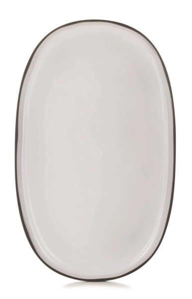 Caractère Platte, oval, 46.5x28.7x3cm, kumu. weiss
