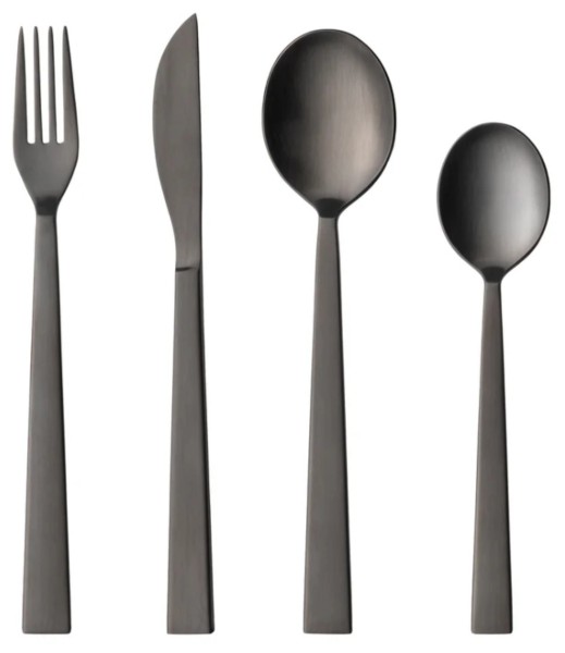 Sen Besteckset 24tlg 18/10 schwarz