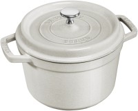 Cocotte hoch 24cm, rund, Weisser Trüffel, Gusseisen
