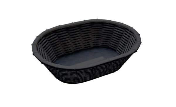 Brot und Obstkorb oval 23x17cm, schwarz