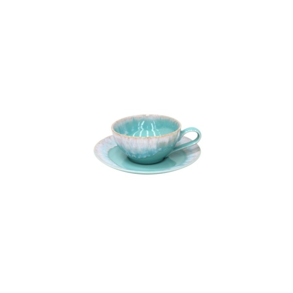 Taormina Teetasse mit Untertasse 200ml 14x10.9cm H5.6cm aqu