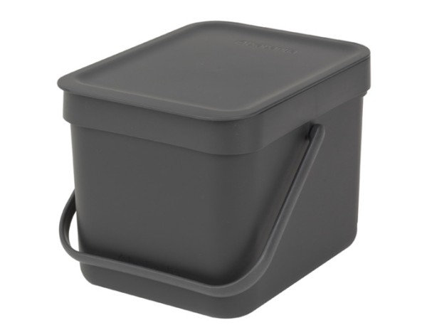 Abfallbeh. Sort&Go grey 6l