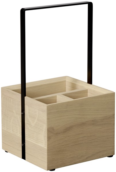 Valo Tischcaddy 15x15x28cm Eichenholz Metall schwarz