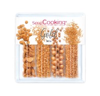 4er Set Zuckerstreusel Mix gold 62g