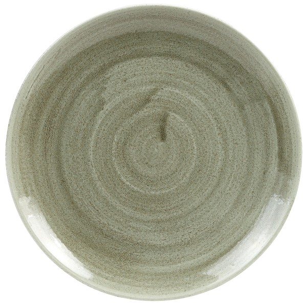 Stonecast Patina Burnished Green Coupe Teller flach 21.7cm