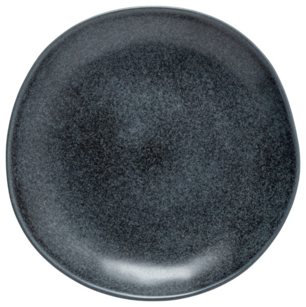 Livia Teller flach D22cm H2.7cm mattschwarz