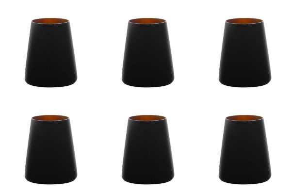 6er Set Elements Power Becher 380ml schwarz/bronze