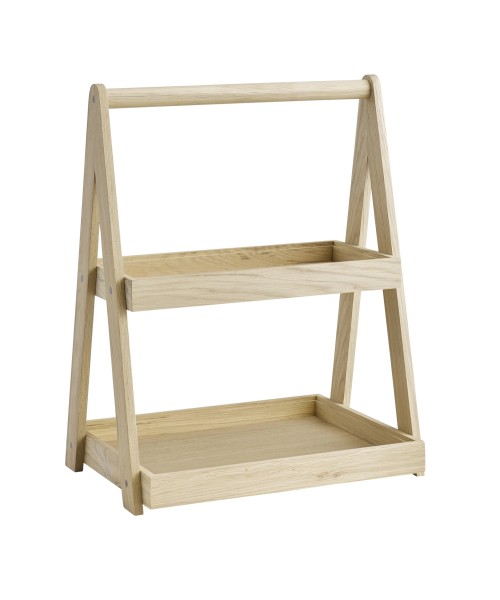Valo Etagère 2 stufig, 35x26.5cm H44.5cm, Eichenholz