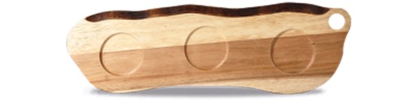 Art de Cuisine Wood Holzbrett 45.5x14.5cm mit 3 Vertiefungen