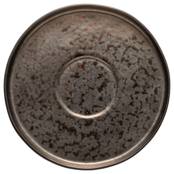 Lagoa Teeuntertasse D16cm H1.7cm Steingut metalloptik