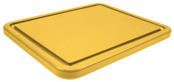 Schneidebrett GN 1/1 53x32.5cm H2cm gelb mit Saftrille