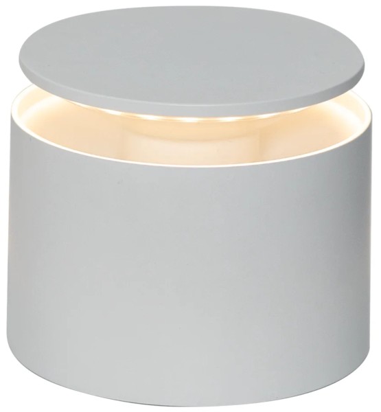 Push-Up Tischlampe D12x8.3cm weiss