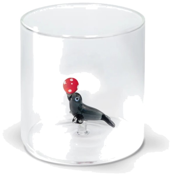 Glas aus Borosilikat 250 ml, Dekor Robbe