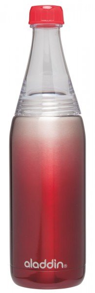 Fresco Twist&Go Vakuum Edelstahl Flasche, 0.6 l, rot