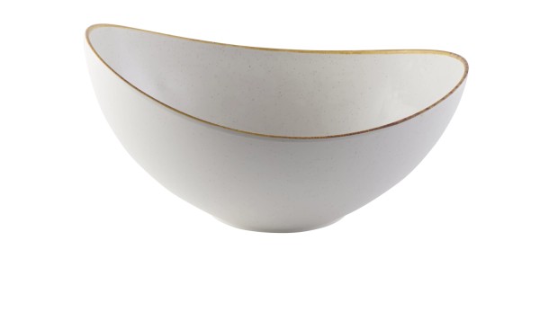 Stonecast Melamine Barley White Buffet Bowl 35.5x25x18cm