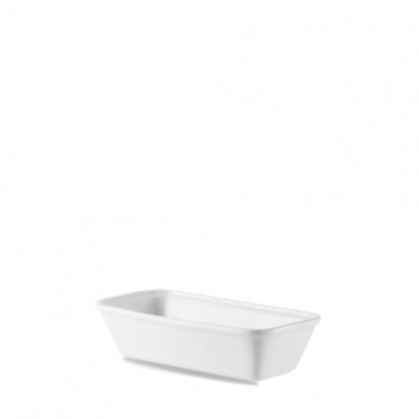 Cookware White rechteckige Backform 12x25x6.2cm 1lt