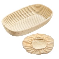 Set Gärkorb oval mit Bezug 33.5 x 20.5 x 8cm