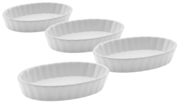 4 Stk. Porzellanschälchen oval