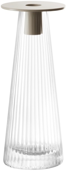 Beacon Kerzenständer H22cm clear concrete grey