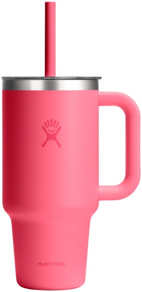Reisebecher mit Trinkhalm 945ml popstar pink