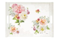 Romantic Lace Tablett m. Griffen 52x37 cm